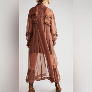 Free people Amelia maxy dress brand new with out tags brown color